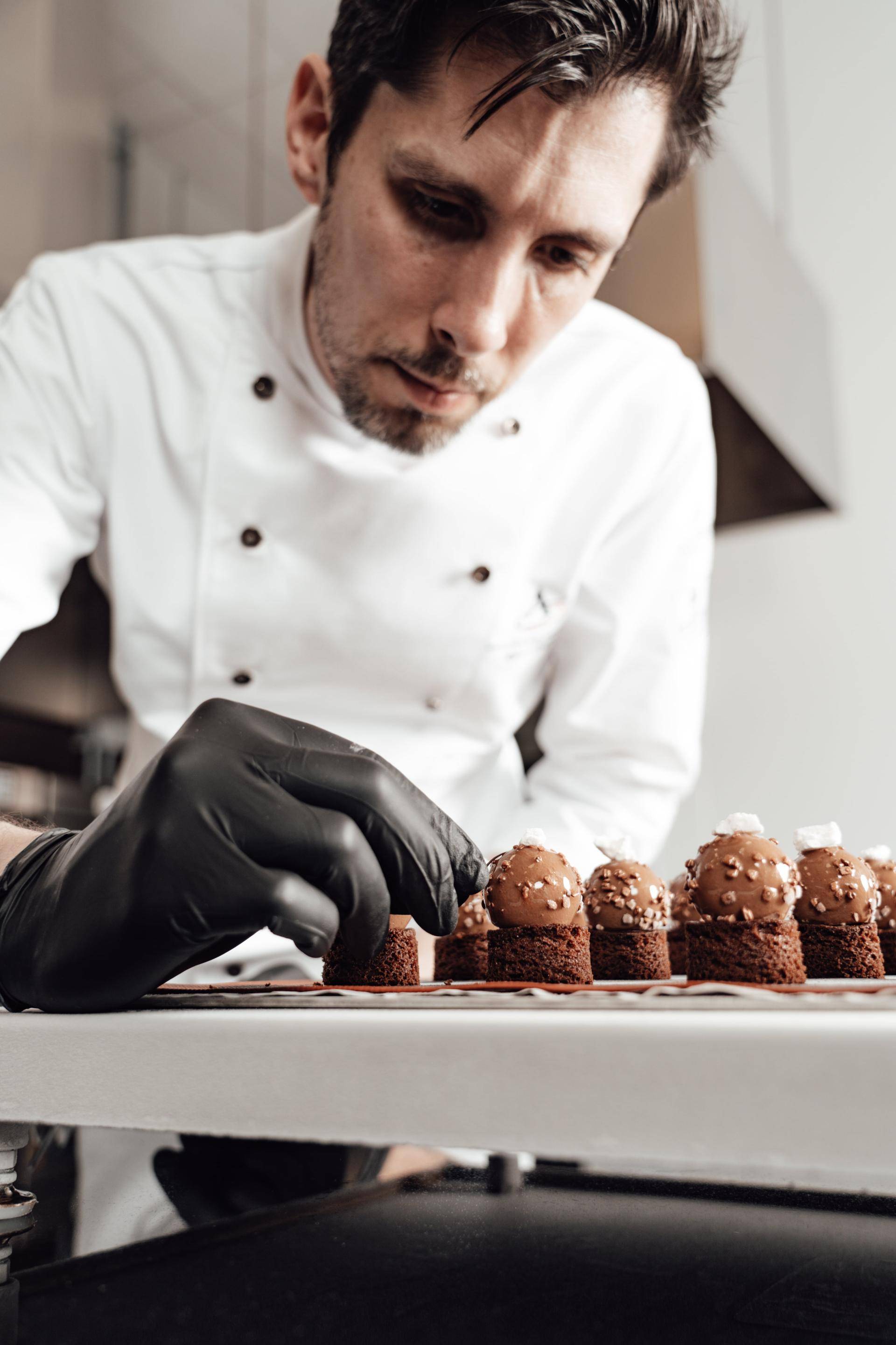 Chef Russ Thayer creating