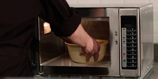 Temperieren in der Mikrowelle