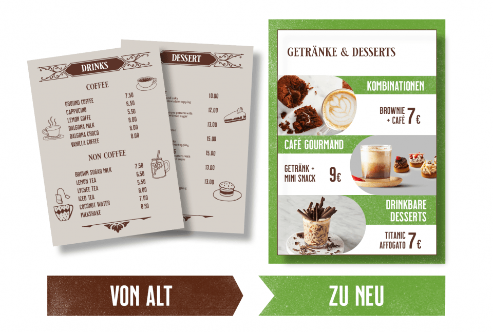 Menükarte alt - neu