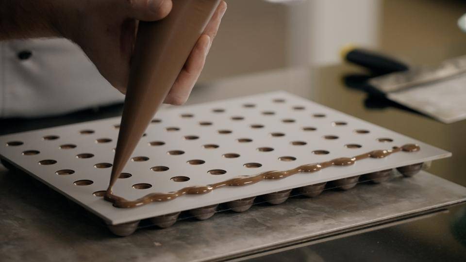 A stack of cakey chocolate cookies