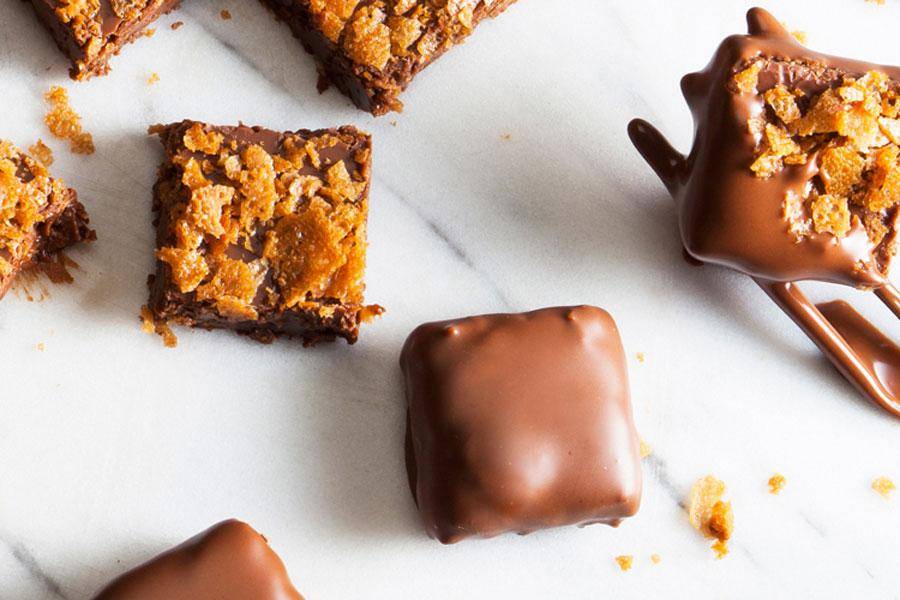 Callebaut Chocolade Crunchy Texturen	