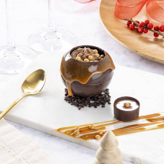 Köstliche dunkle Schokoladenmousse