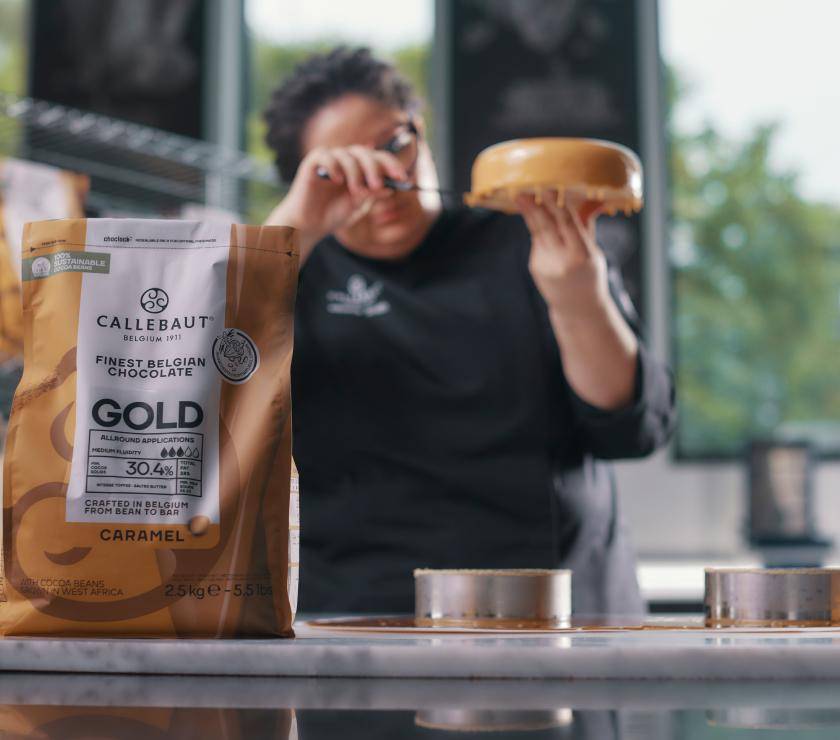 Gold chocolate callebaut
