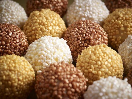 truffles rolled in different sugars